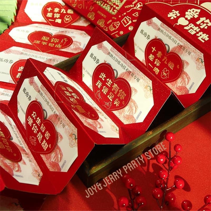 🧧LÌ XÌ CƯỚI, LÌ XÌ TỎ TÌNH KIỂU GẤP 6 NGĂN 🧧