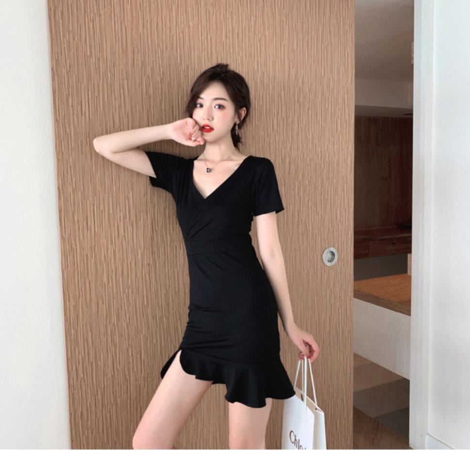 Váy nữ, đầm nữ body dáng ôm chiết eo xẻ tà ,đầm thiết kế thời thượng ATILA.SHOP  ྇