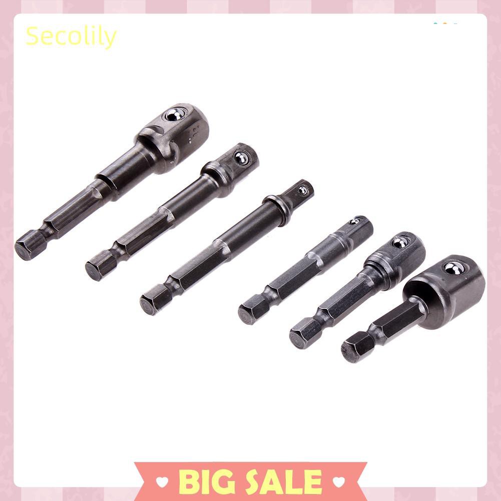 BITS Set 8 Đầu Nối Mũi Khoan Lục Giác 1 / 4 &quot;3 / 8&quot; 1 / 2