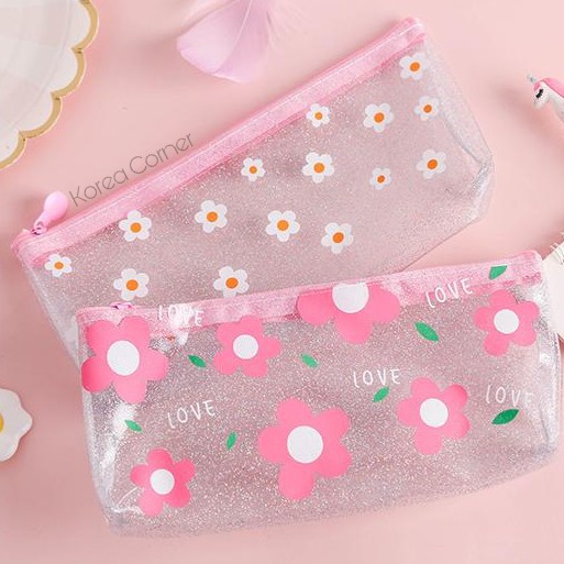 Hộp Bút Trong Suốt Cúc Họa Mi