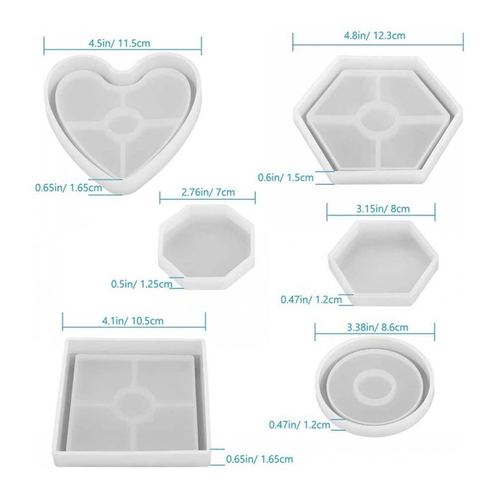 Khuôn Làm Bánh Xe HARRIETT Coaster Thủ Công|Khuôn Silicone Làm Trang Sức Hình Tròn / Vuông DIY
