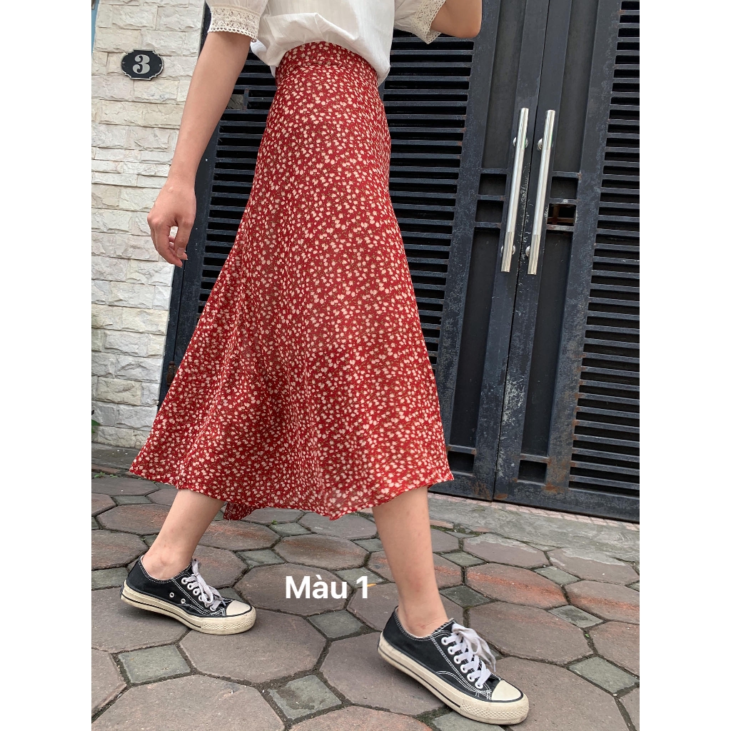 Chân váy dài hoa nhí nhiều màu | BigBuy360 - bigbuy360.vn