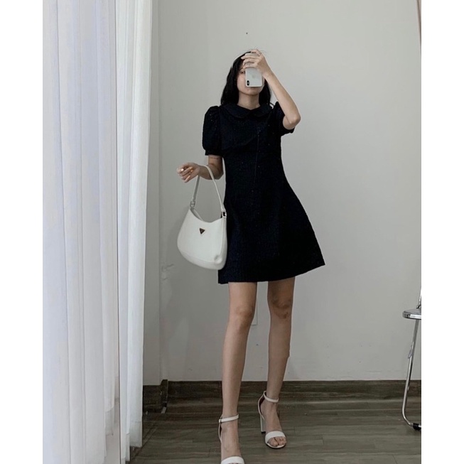 VÁY CỔ SEN CHẤT XỐP DÁNG A SIÊU TÔN DÁNG (hàng sẵn)