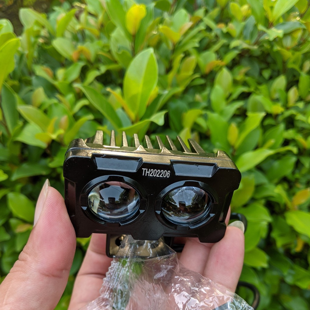 Đèn trợ sáng xe máy X25 Pro 45W bi cầu cốt vàng pha trắng hàng siêu víp ánh sáng cực mạnh dành cho khách víp