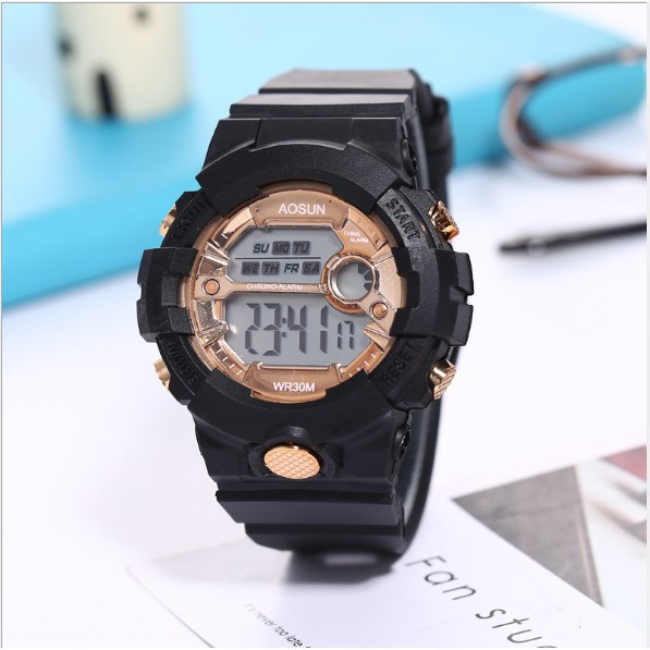 Đồng hô nữ điện tử Sport Watch màn hình điện tử siêu chống nước nhỏ xinh