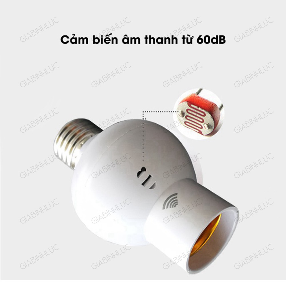 [Hàng loại 1] Đui đèn cảm biến âm thanh tự động tới 60 dB sáng trong tối thông minh cảm ứng phạm vi <5m