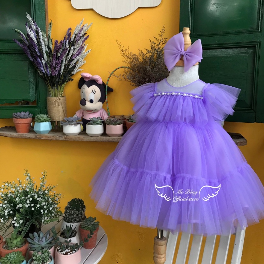 Đầm công chúa viền cườm cho bé gái-Thời trang cho bé-váy công chúa cho bé gái, Váy TRẺ EM-Đầm BÉ GÁI-Mẹ BốngPrincess dre