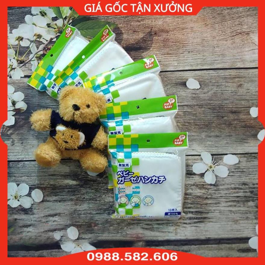 Túi 10 Chiếc Khăn Sữa ChuChu - Khăn Sữa Xuất Nhật Chu Chu Chất Đẹp Cho Bé Sơ Sinh - BTT00316