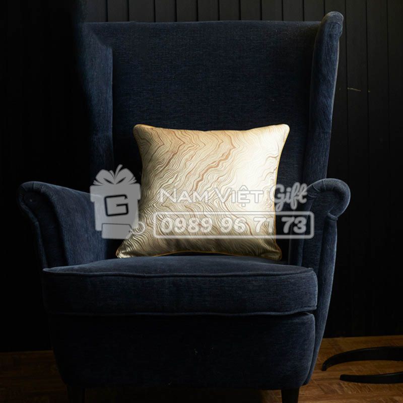 Vỏ Gối Tựa Lưng Trang Trí VINAVU Chất Liệu Gấm Sang Trọng Kích Thước 45 x 45cm