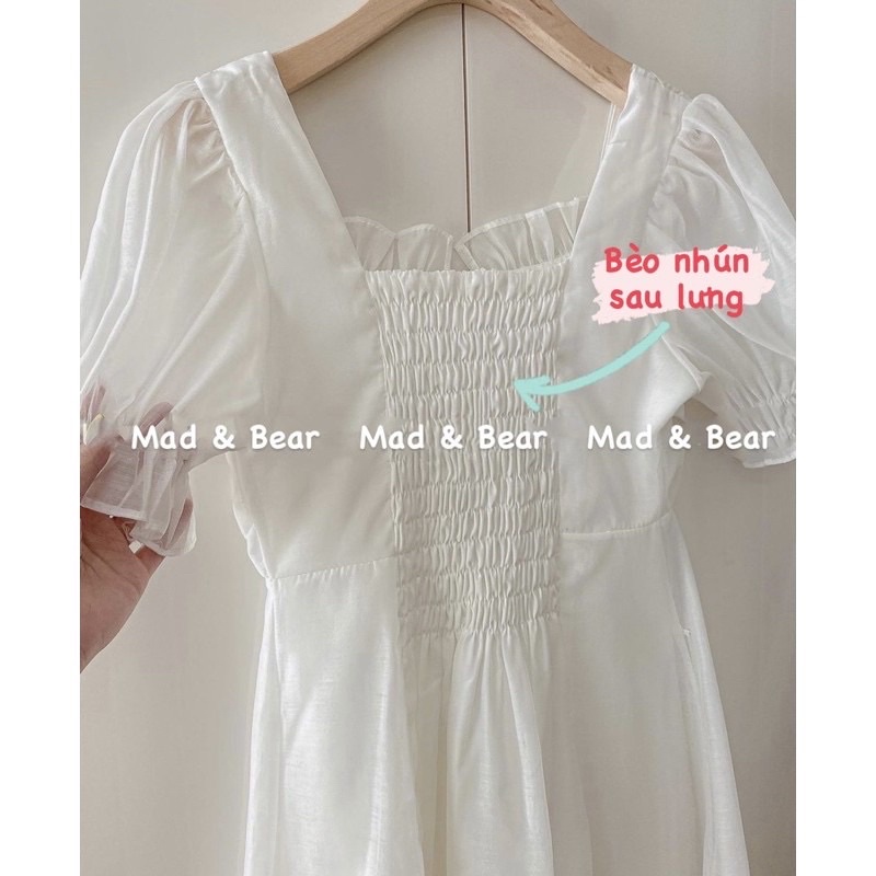 VáyĐầm trắng voan lụa tay lỡ BVM dáng dài freesize 🌟 | BigBuy360 - bigbuy360.vn