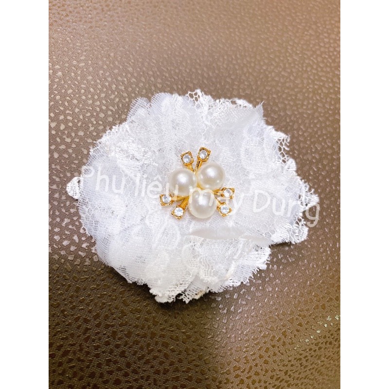 hoa may trang trí quần áo đính hạt