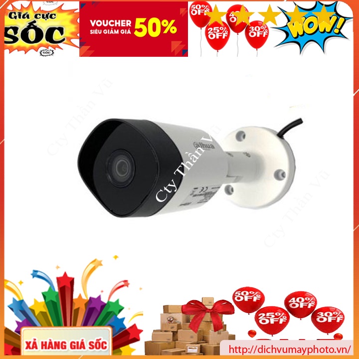 Camera quan sát Dahua 2.0MP thân trụ DH-HAC-B2A21P(thân sắt) kholinhkienmayin