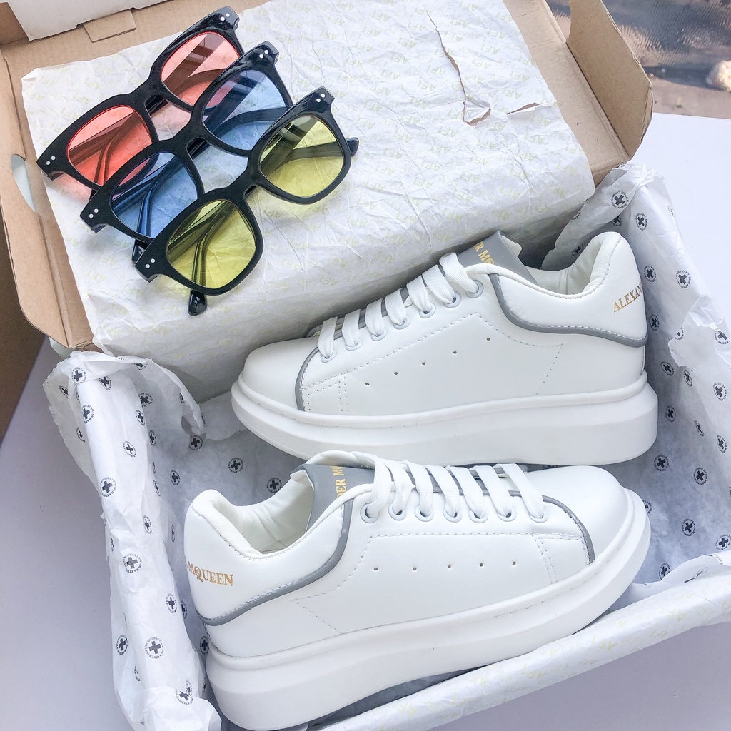 Giày queen gót đen và phản quang full size nam nữ