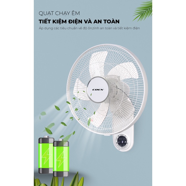 Quạt treo tường Coex CW-7210A - Điều khiển từ xa