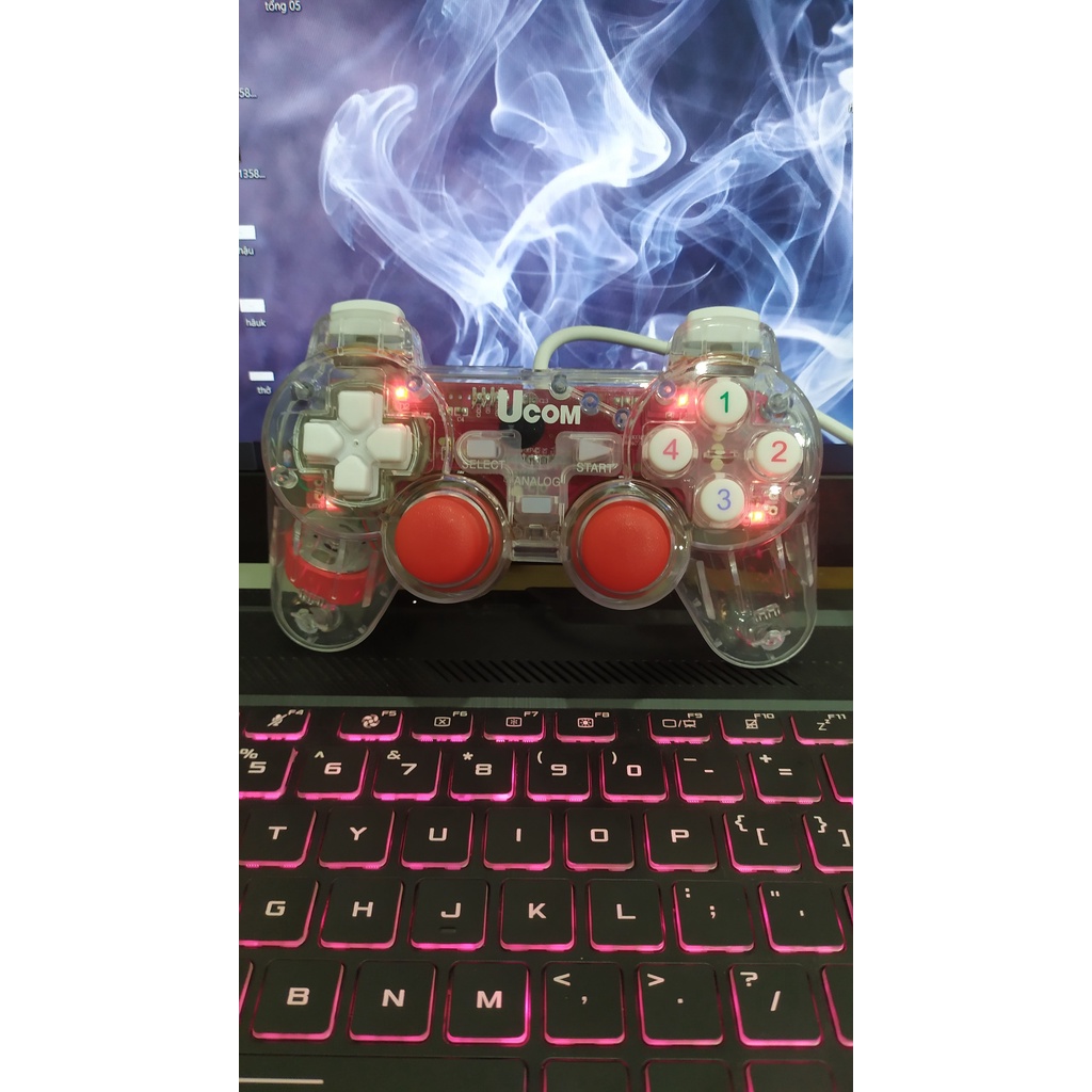 Tay cầm chơi game pc Wired Controller có dây kết nối dễ dàng, Gamepad double sock cao cấp