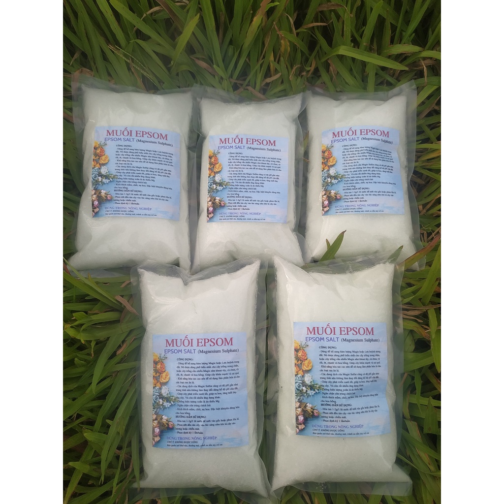 [SRMAR4574-Giảm 50% tối đa 20K đơn từ 0Đ]Muối epsom salt trồng cây 1Kg–Giúp xanh lá–tăng sức chống sâu bệnh