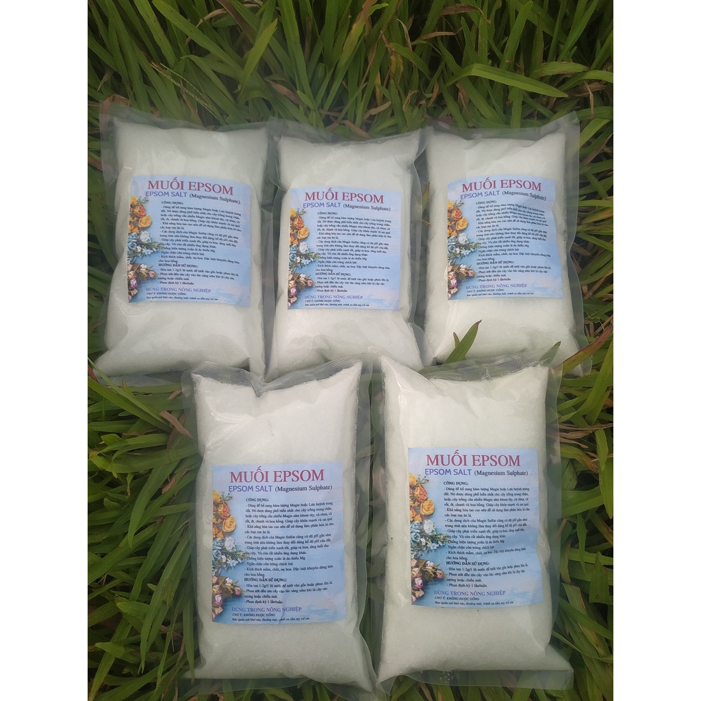 Muối epsom salt trồng cây 1Kg–Giúp xanh lá–tăng sức chống sâu bệnh