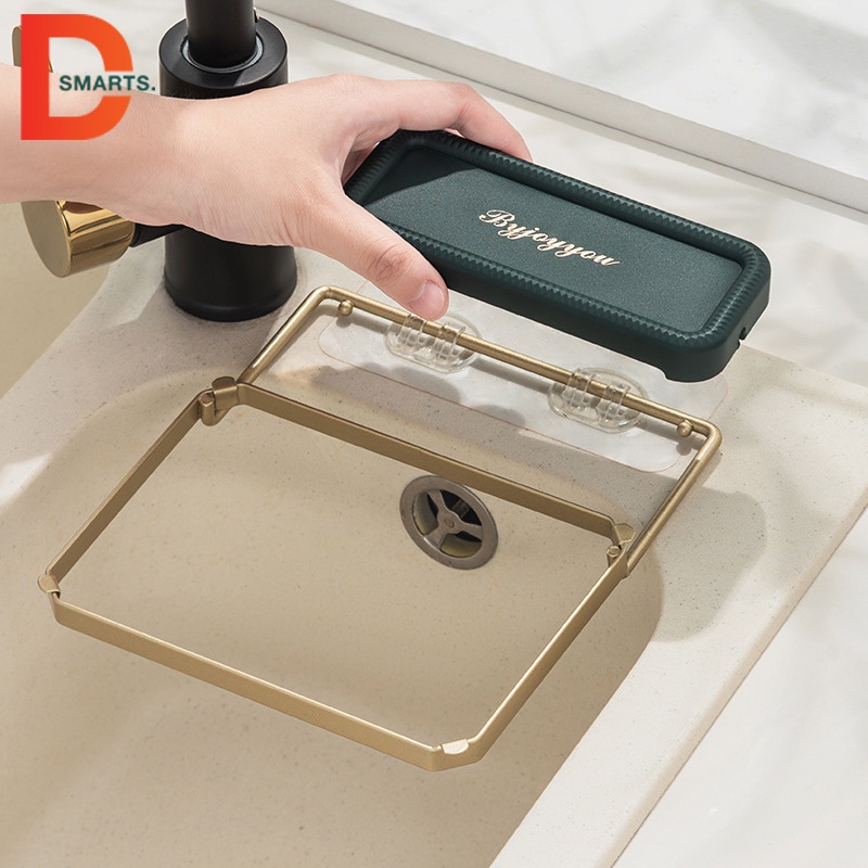 Giá treo túi lọc rác bồn rửa bát tích hợp để đồ rửa chén ngăn tắc nghẽn, không ghê tay