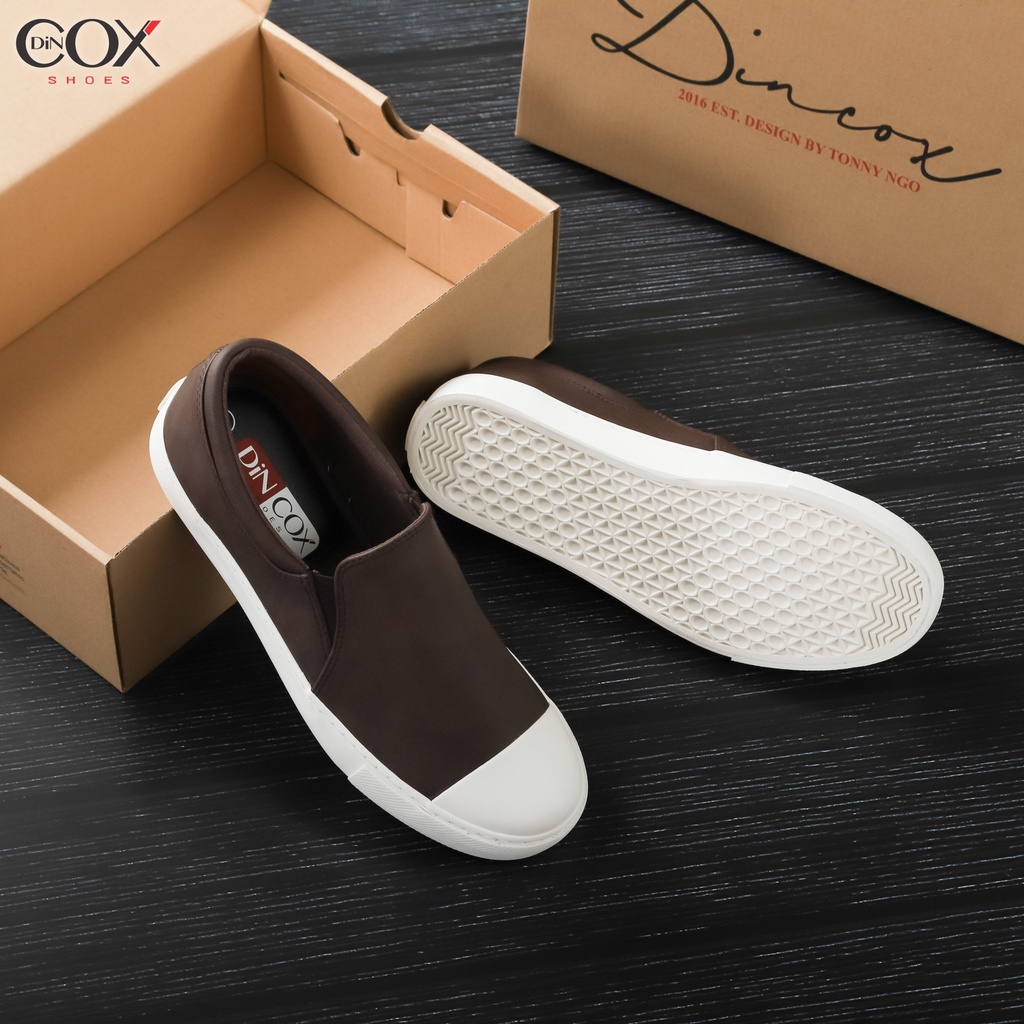 Giày Sneaker Lười Da Nam DINCOX Sneaker C21 Brown Sang Trọng Lịch Lãm