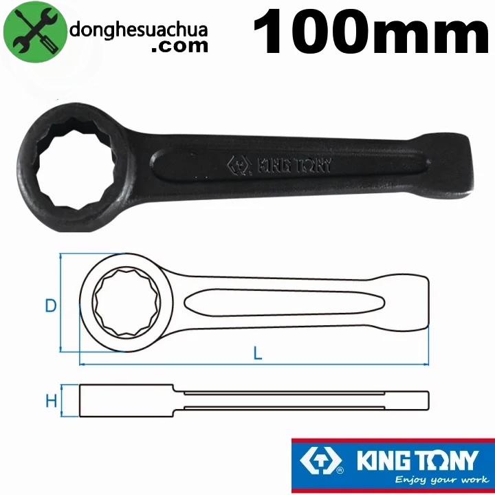 Cờ lê vòng đóng 100mm Kingtony 10B0-A0 dài 410mm