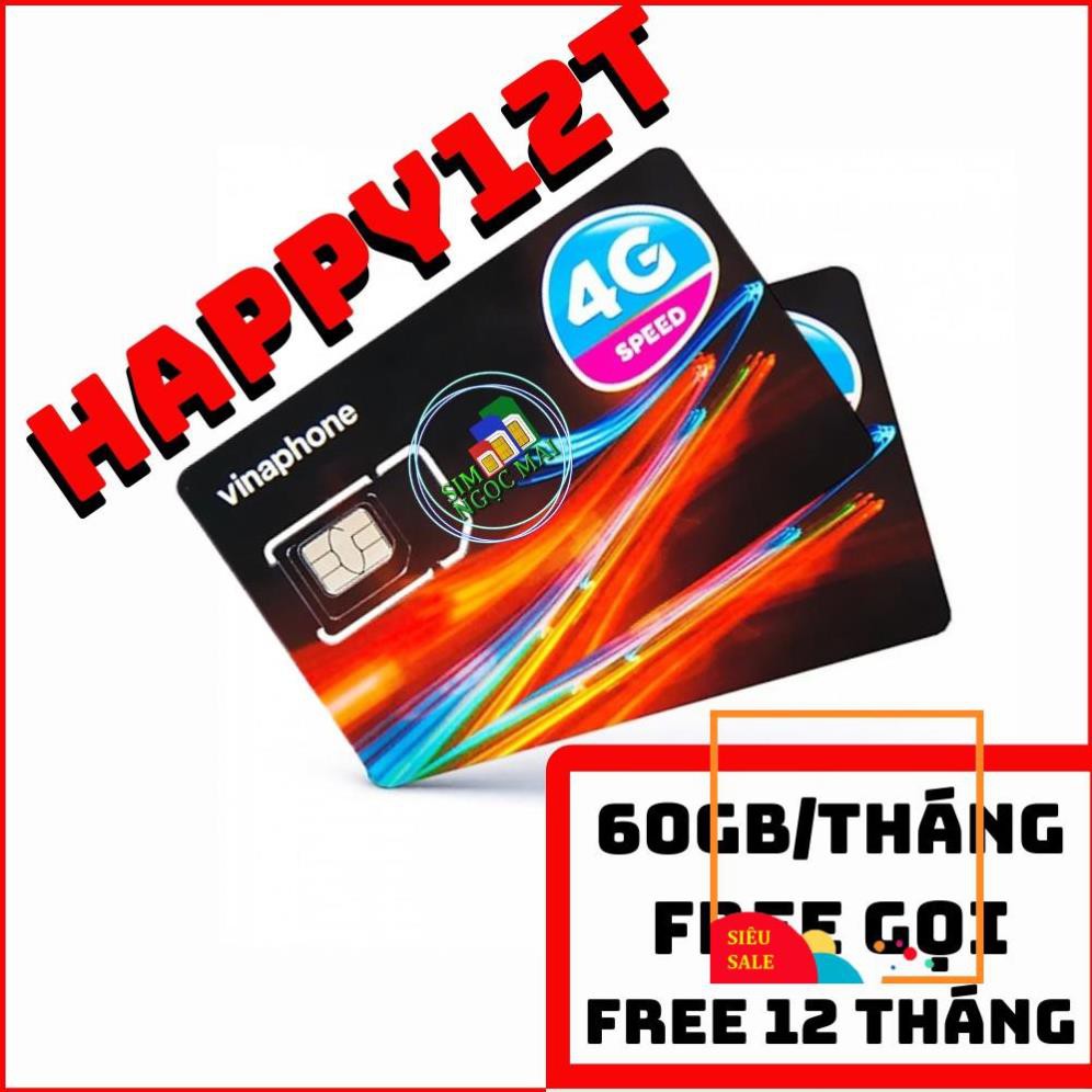 (FREE 12T)Sim 4G Vinaphone Đỉnh D60G TRỌN GÓI 1 NĂM - 2GB/NGÀY - 60GB/THÁNG - TIẾT KIỆM CHI PHÍ HƠN WIFI