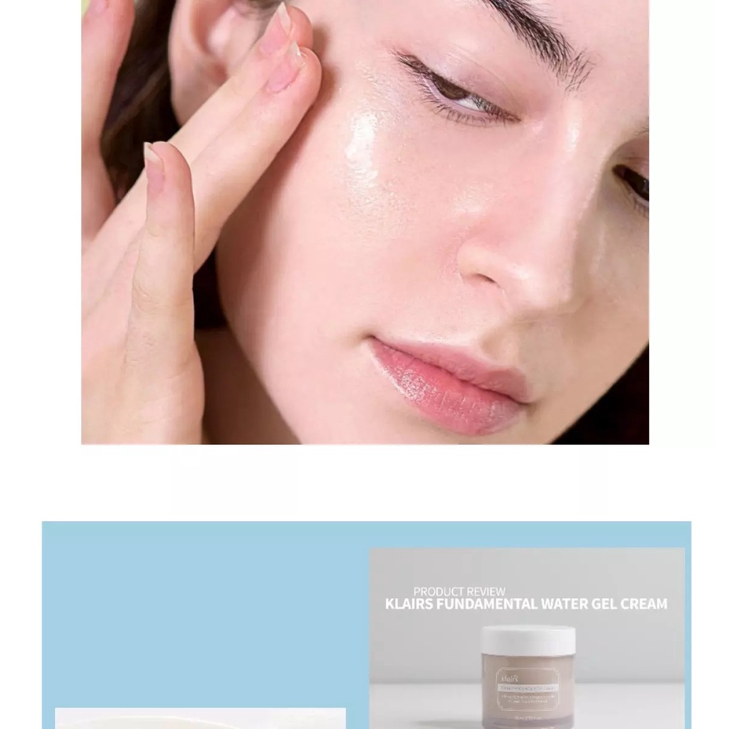 Kem dưỡng ẩm chuyên sâu, kiềm dầu, dưỡng sáng da Dear Klairs Fundamental Water Gel Cream 20ml