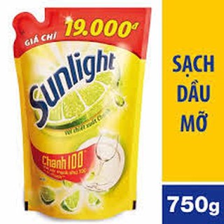 Nước Rửa Chén Bịch Sunlight Với Chiết Xuất Chanh