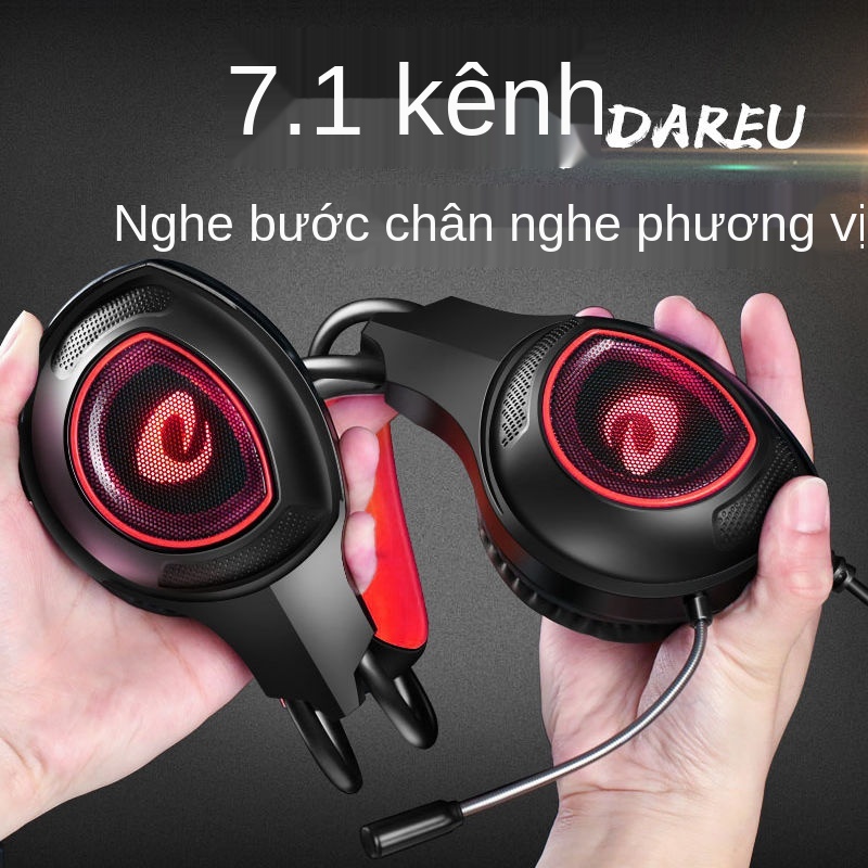 ◑PUBG/GLQM có dây Tai nghe gaming Mic rất chuyên nghiệp máy tính để bàn Dalyou chơi game 7.1 xách tay usb nặng bass cf