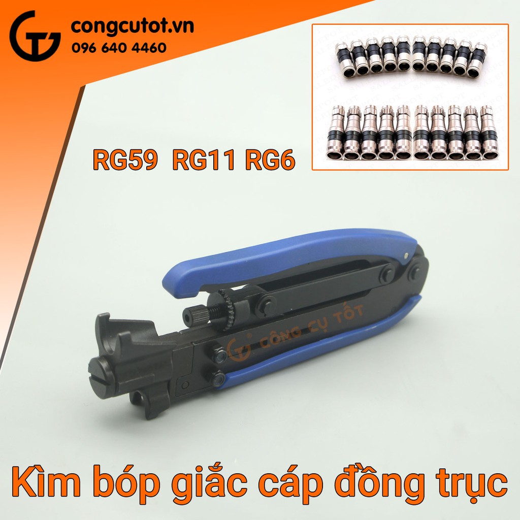 Kìm nén F5 cho cáp RG59 RG6 CCTV