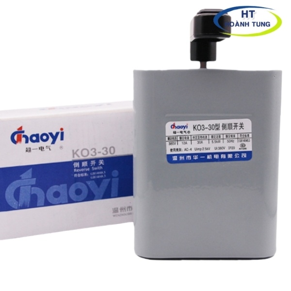 Cầu dao máy tiện Chaoyi KO3-30 đảo chiều trực tiếp động cơ điện 3 pha điện áp 380VAC