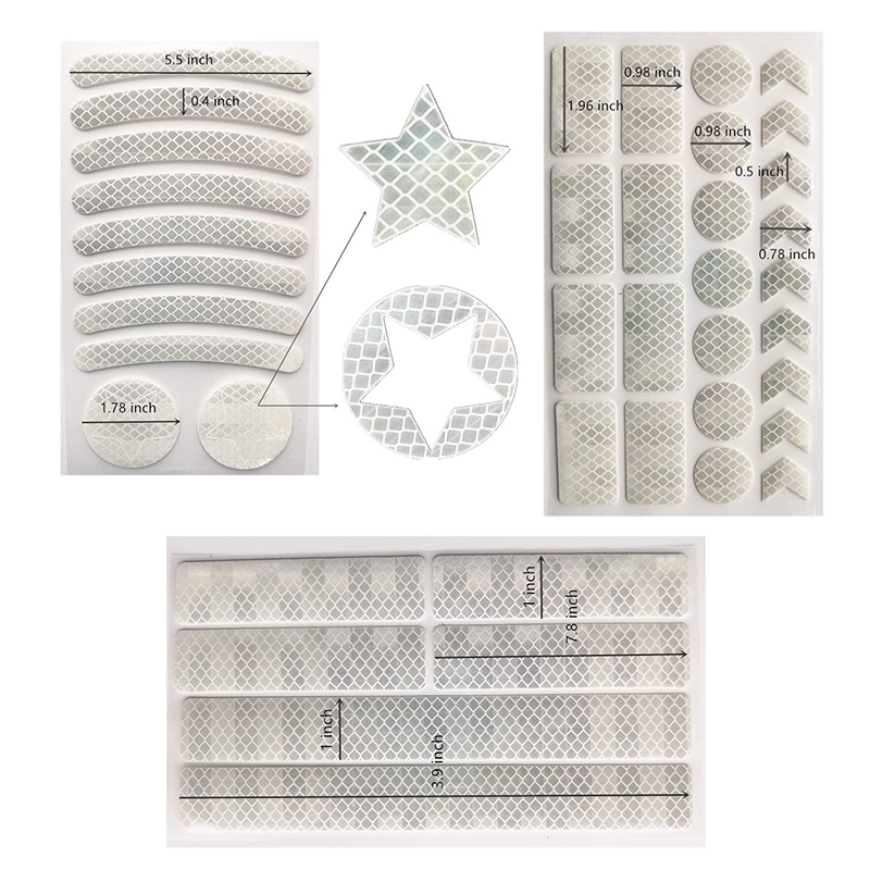 Nhãn phản quang ô tô Phổ biến cho Xe máy tự động 42 cái Phụ kiện cảnh báo ô tô