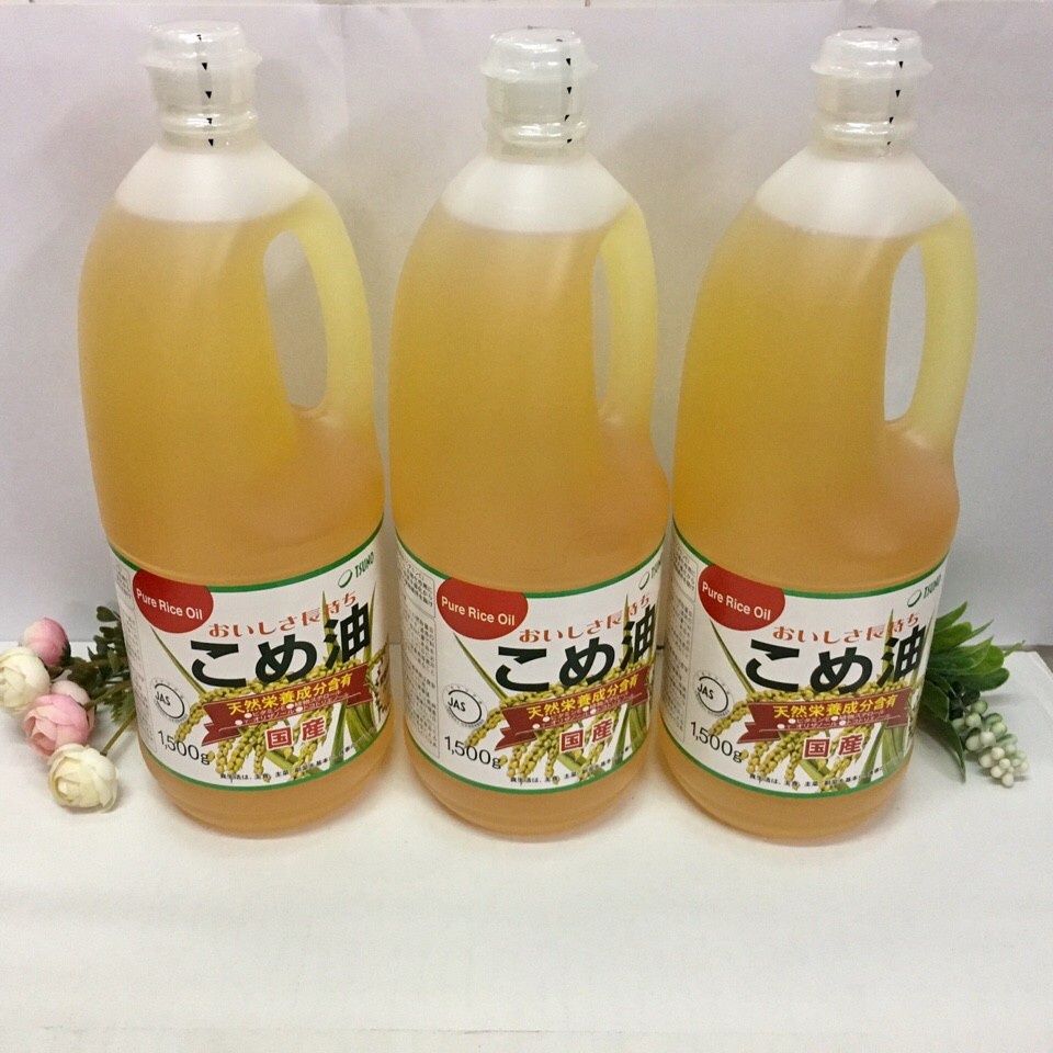 Dầu gạo cao cấp Tsuno không Cholesterol số 1 Nhật Bản 180g, 1000g, 1500g