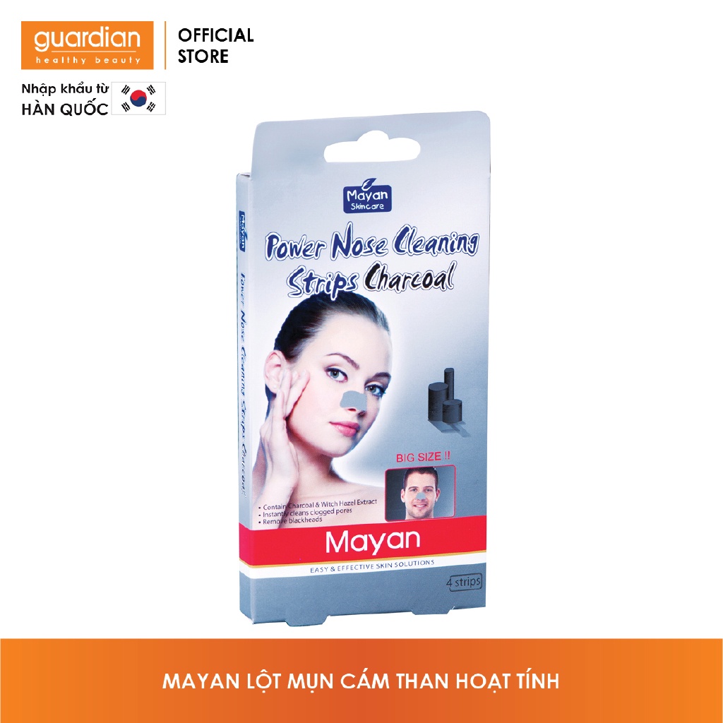 Lột mụn cám Mayan than hoạt tính 4 miếng