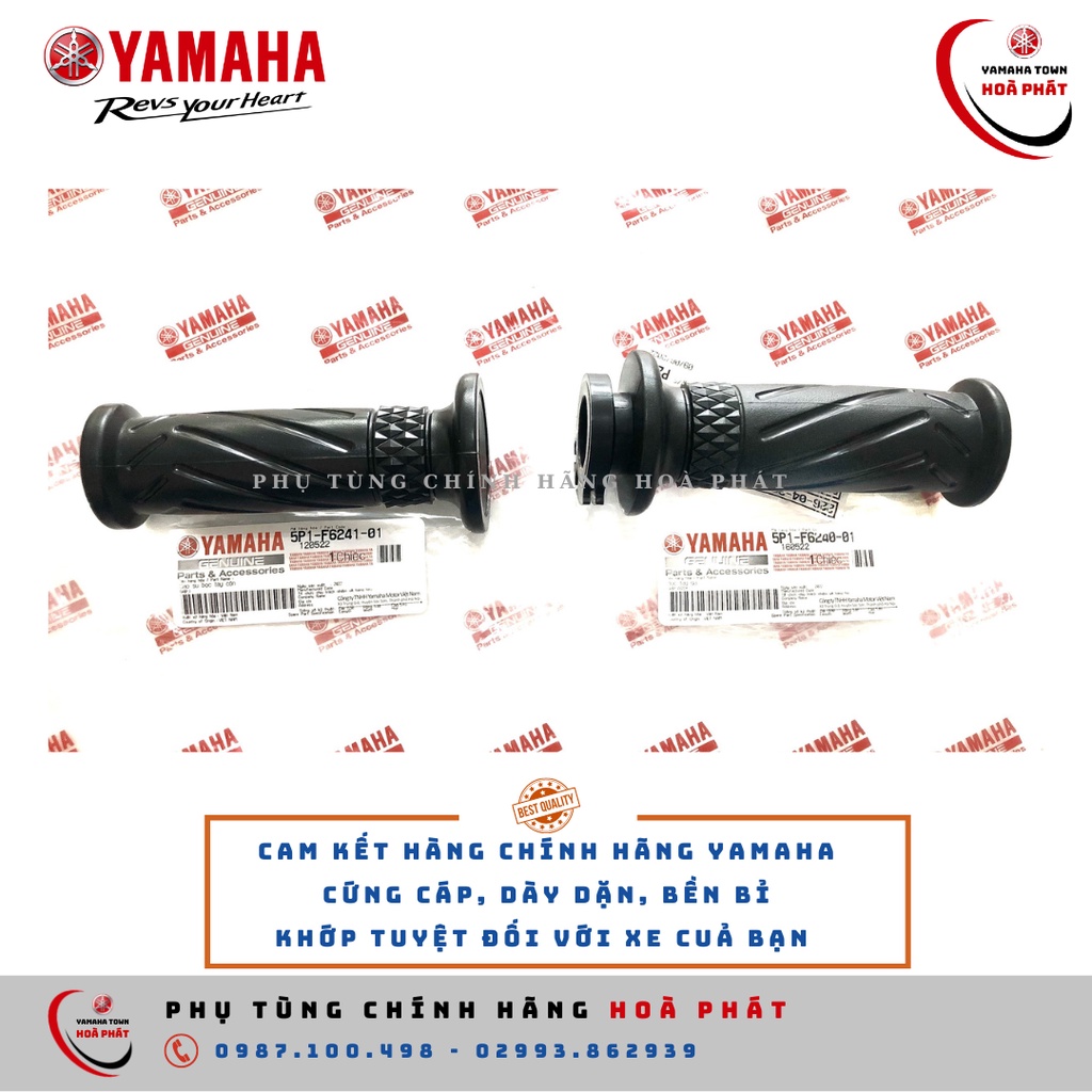 Bao tay, cặp tay cầm, cao su bọc tay lái, tay ga, tay côn Sirius FI chính hãng Yamaha 100%