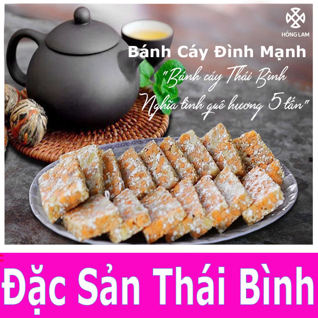 Bánh Cáy Làng Nguyễn - Bánh Cáy Đình Mạnh Đặc Sản Thái Bình Hàng Loại Cắt Miếng Nhỏ 600g