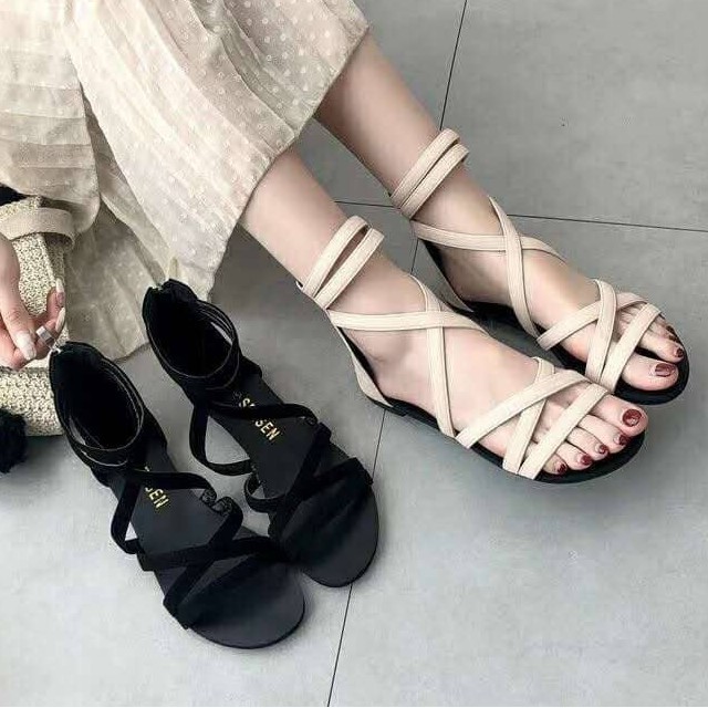 Giày Sandal Cổ Cao Ảnh Thật Phía Sau