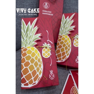 Hộp đựng bánh dứa đỏ