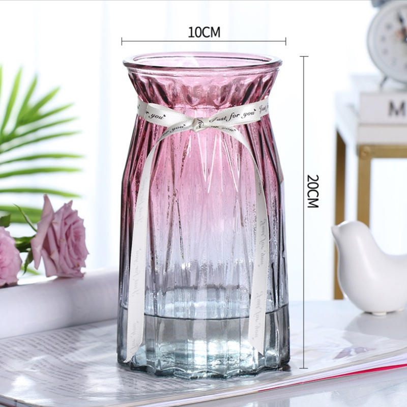 Bình cắm hoa thuỷ tinh đa giác 20cm decor trang trí tiện dụng, sang trọng, tinh tế B024