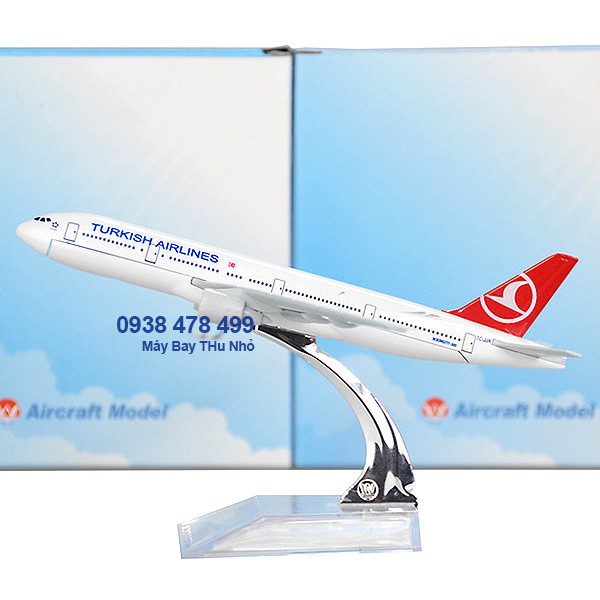 Mô Hình Kim Loại Máy Bay Turkish Air - Thổ Nhĩ Kỳ - 16cm Kèm Đế Mica - 8990