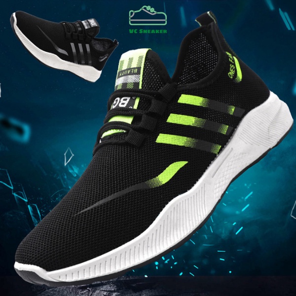 [FREESHIP] Giày Thể Thao Nam, Giày Sneaker Phong Cách Hàn Quốc , HOTTREND 2022, Màu Đen Xanh Phản Quang