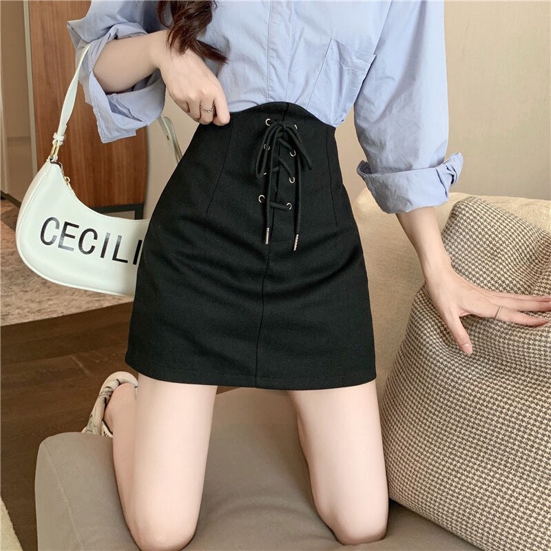 Chân Váy Dài Dáng Chữ a Lưng Cao Cột Dây Thời Trang Cho Nữ