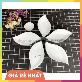 Bộ đĩa lá cánh thuyền đựng thức ăn đẹp gốm sứ Bát Tràng