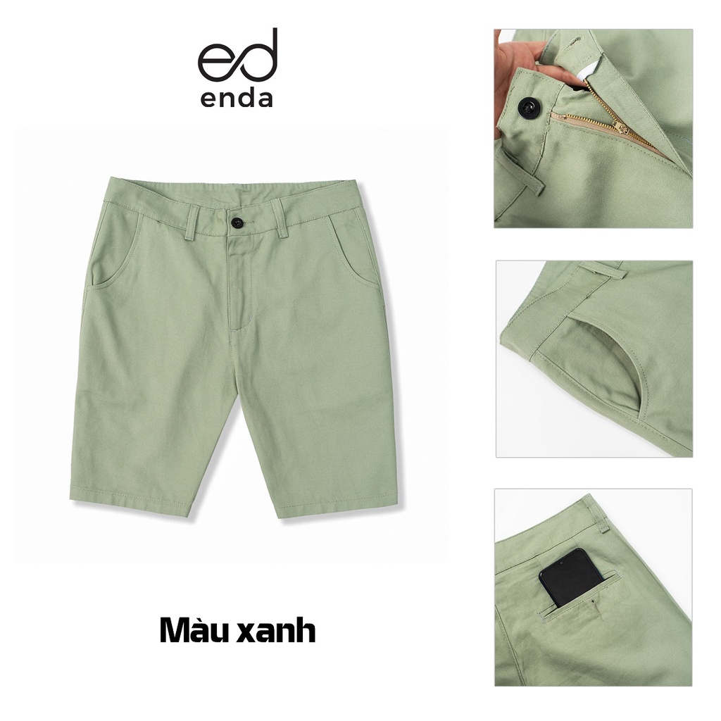 Quần short kaki Enda Store Quần đùi nam 5 màu trơn