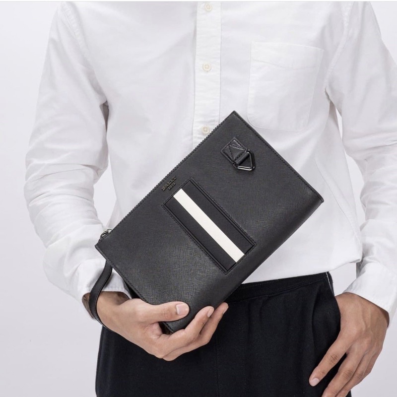 Túi kẹp nách nam cao cấp Bally da thật lịch lãm mới 100%