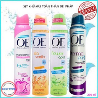 Xịt thơm toàn thân OE Deodorant Absolute Fresh 200ml