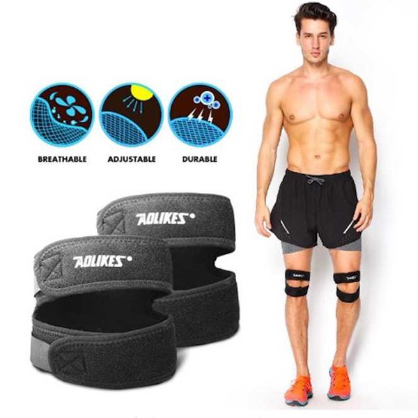 Băng Bảo Vệ Bánh Chè Knee Strap Bản Đôi Hỗ Trợ Chơi Thể Thao, Leo Núi, Đi Bộ Đường Dài