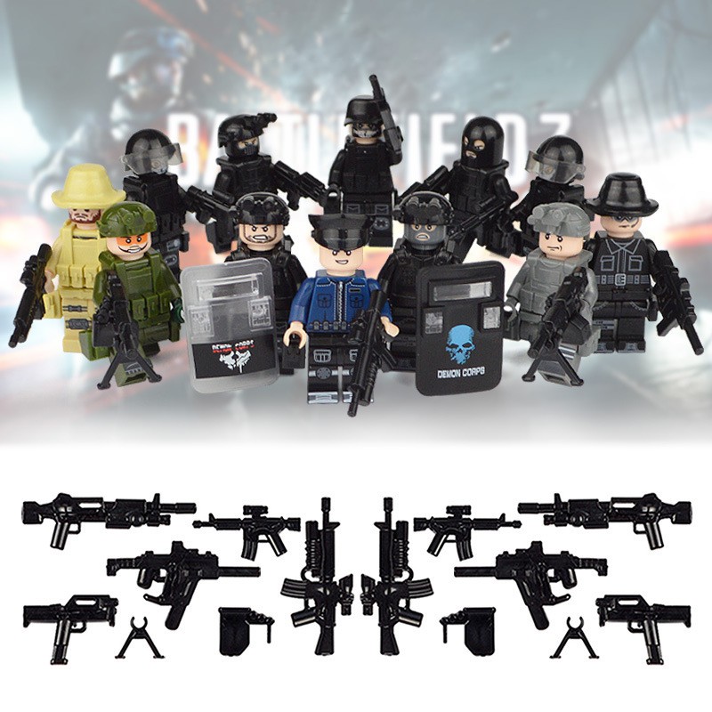 ❣️ FREESHIP ❣️ ĐỒ CHƠI LEGO XE CẢNH SÁT SWAT ARMY GỒM LÍNH SWAT VÀ PHỤ KIỆN