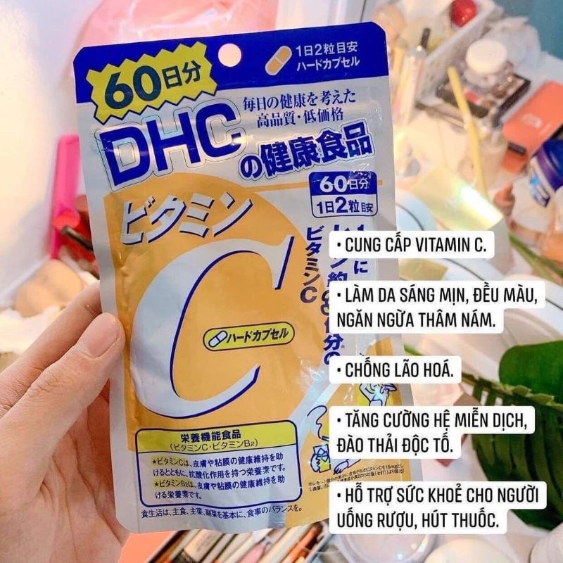 Viên Uống Trắng Da Ngừa Lão Hoá DHC Vitamin C 120 Viên 60 Ngày