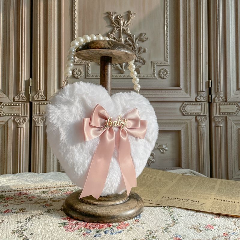 Túi xách lolita trái tim đính nơ baby