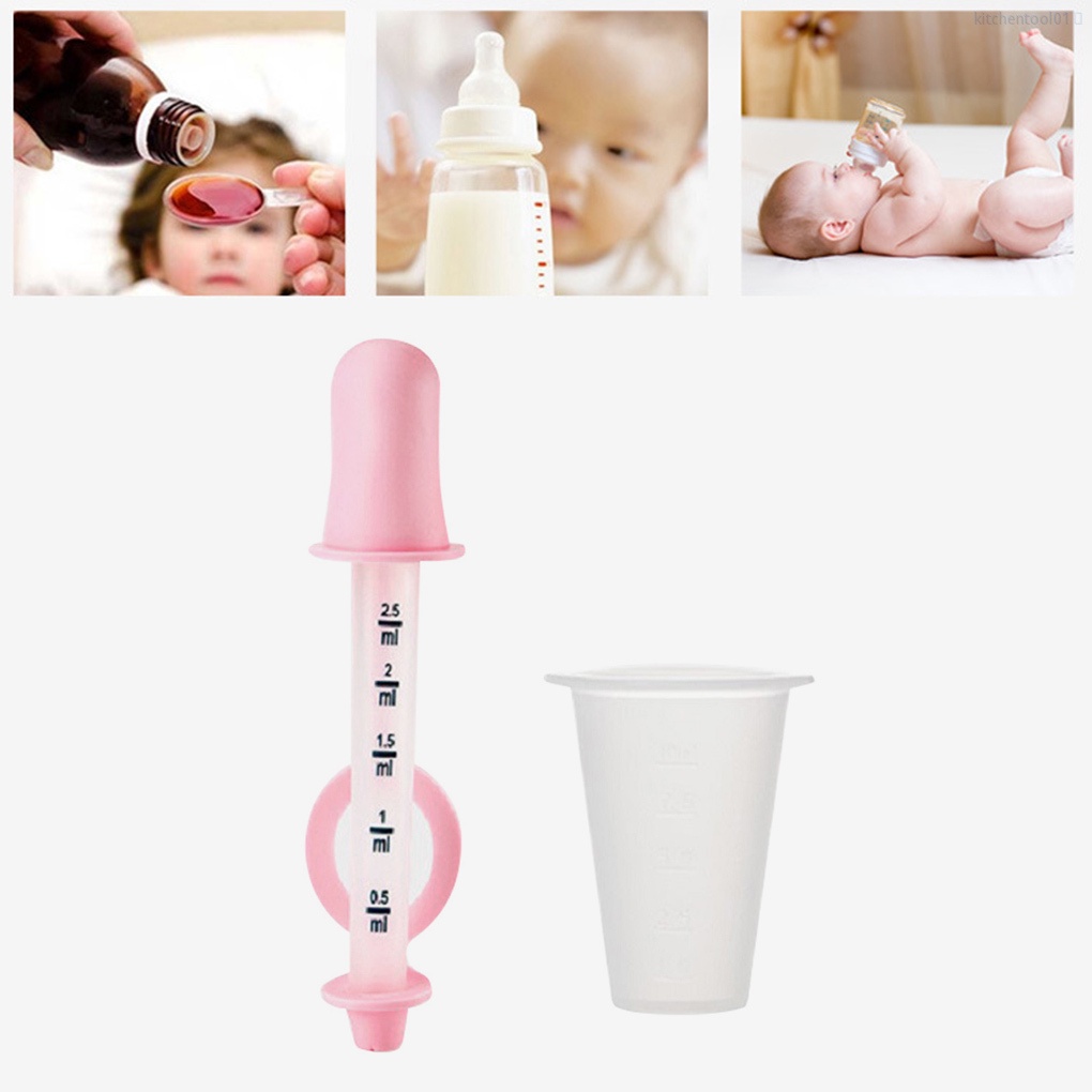 Bộ dụng cụ cho bé uống thuốc kèm ống hút tiện dụng